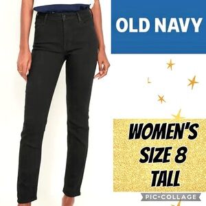 Old Navy Women's Black Straight Leg Jeans